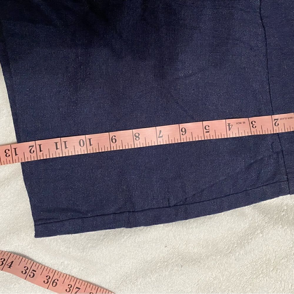 NWT Banana Republic Hamptons Dark Denim Blue Shimmer Shorts 3 1/2" - Picture 6 of 8